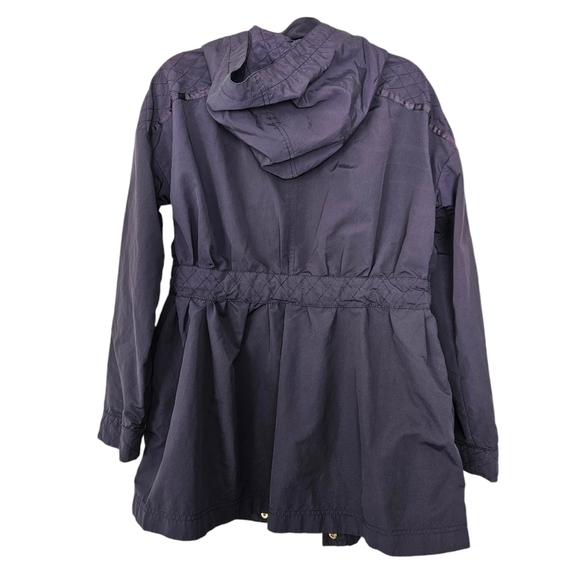 Ted Baker London Purple detachable hood parka rain jacket size 2 - Picture 4 of 11